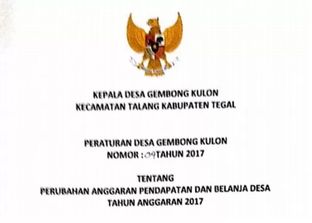 Perubahan APBDES TA 2017